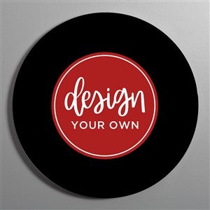 Design Your Own Personalized Round Wood Wall Sign- Black - 41332-BL