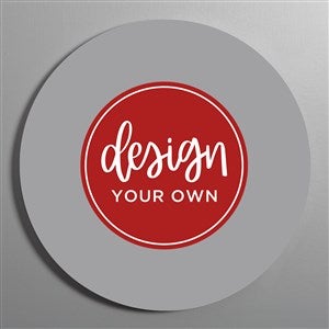 Design Your Own Personalized Round Wood Wall Sign- Grey - 41332-GR