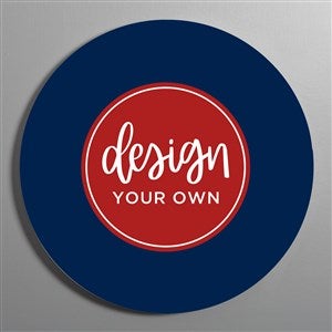 Design Your Own Personalized Round Wood Wall Sign- Navy Blue - 41332-NB
