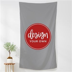 Design Your Own Personalized 35x60 Wall Tapestry- Grey - 41333-GR