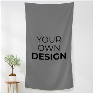 Design Your Own Personalized 35x60 Wall Tapestry- Grey - 41333-GR