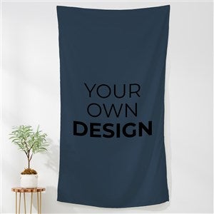 Design Your Own Personalized 35x60 Wall Tapestry- Navy Blue - 41333-NB