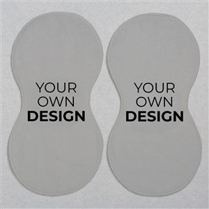 Design Your Own Personalized Burp Cloths - Set of 2- Grey - 41345-GR