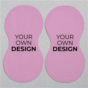 Design Your Own Personalized Burp Cloths - Set of 2- Pastel Pink - 41345-PP