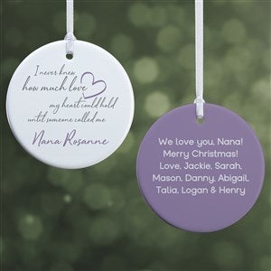 Grandparents Love Personalized Premium Ornament- 2.85quot; Glossy - 2 Sided - 41460-2