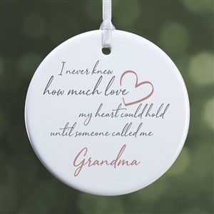 Grandparents Love Personalized Premium Ornament- 2.85quot; Glossy - 1 Sided - 41460-1