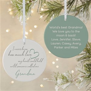 Grandparents Love Personalized Ornament- 3.75 Matte - 2 Sided - 41460-2L