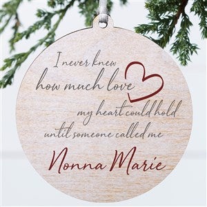 Grandparents Love Personalized Ornament- 3.75 Wood - 1 Sided - 41460-1W