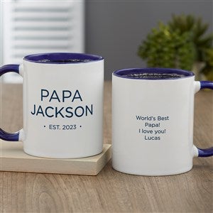 Grandma  Grandpa Established Personalized Coffee Mug 11oz.- Blue - 41465-BL
