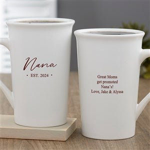 Grandma  Grandpa Established Personalized Latte Mug 16 oz.- White - 41465-U