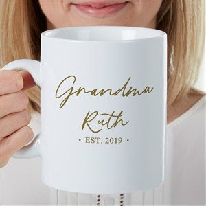 Grandma  Grandpa Established Personalized 30 oz. Oversized Coffee Mug - 41466