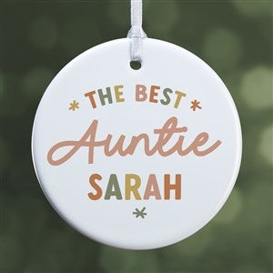 The Best Auntie Personalized Premium Ornament- 2.85quot; Glossy - 1 Sided - 41493-1