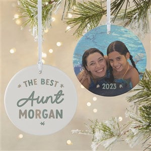The Best Auntie Personalized Ornament- 3.75" Matte - 2 Sided - 41493-2L