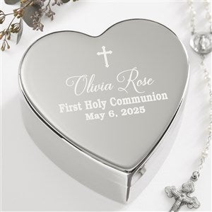 God Bless Personalized Silver Heart Keepsake Box - 41502