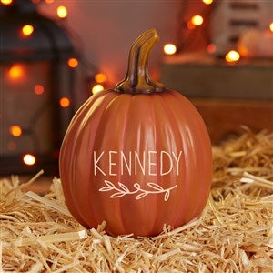 Thankful Grateful Blessed Personalized Pumpkin - Small Orange - 41515-S