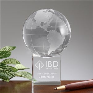Personalized Logo Glass Globe Award - 41547