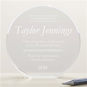 Performing with Excellence Personalized 6 Premium Crystal Award - 41559-L