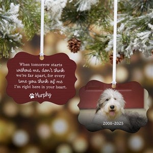 Pet Memorial Personalized Photo 2-Sided Ornament - 41628