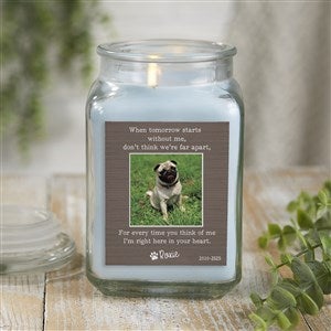 Pet Memorial Personalized 18 oz. Linen Candle Jar - 41634-18CW