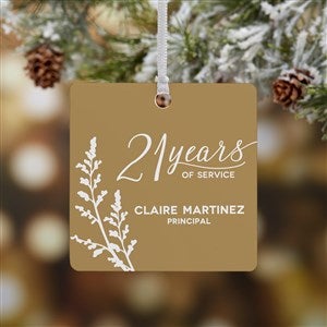 Retirement Personalized Square Ornament- 2.75 Metal - 1 Sided - 41636-1M