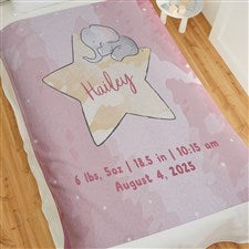 Baby Elephant Personalized 50x60 Sweatshirt Blanket - 41645-SW