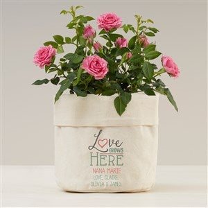 Love Grows Here - Small Canvas Planter – Sugarboo & Co