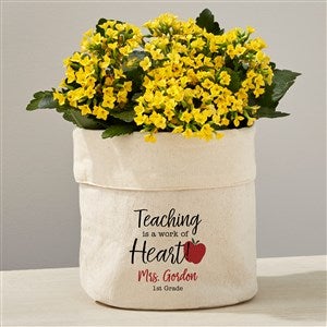 Inspiring Teacher Personalized Canvas Flower Planter- 7x7 - 41705