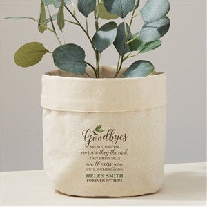Goodbyes Memorial Personalized Canvas Flower Planter- 7x7 - 41711