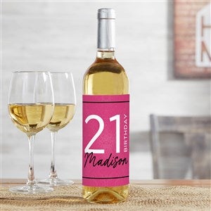 Birthday Bash Personalized Wine Bottle Labels - 41779