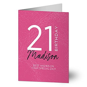 21st Birthday Personalized Greeting Card - 41782