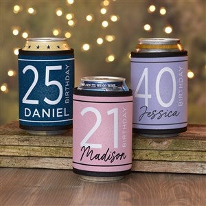Birthday Bash Personalized Can  Bottle Wrap - 41784