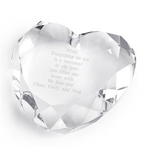 Engraved Crystal Heart Keepsake - 41871