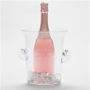 Engraved Engagement Message Glass Ice Bucket  Chiller - 41950