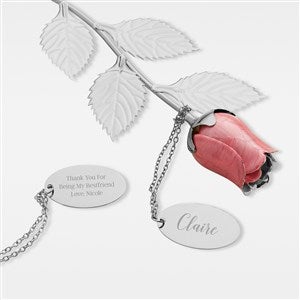Engraved Keepsake Large Pink Rose For Friend - 42057-PinkL