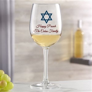 Choose Your Icon Personalized Passover White Wine Glass - 42146-W