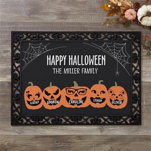 Jack-o-Lantern Family Personalized Halloween Doormat- 18x27 - 42310