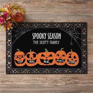 Jack-o-Lantern Family Personalized Halloween Doormat- 20x35 - 42310-M