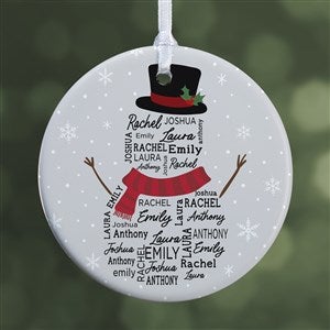 Snowman Repeating Name Personalized Ornament-2.85 Glossy - 1 Sided - 42496-1S