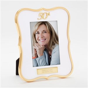 Engraved 50th Birthday Golden Picture Frame - 42529