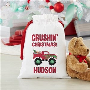 Construction  Monster Trucks Personalized Christmas Santa Sack - Small - 42754-S