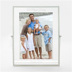 Engraved Silver Floating 5x7quot; Picture Frame - 43041