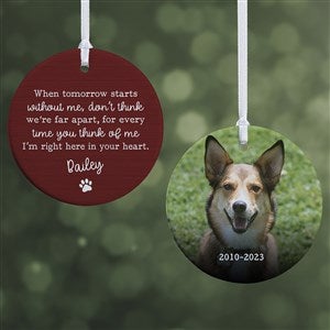Pet Memorial Personalized Ornament- 2.85quot; Glossy - 2 Sided - 43045-2S
