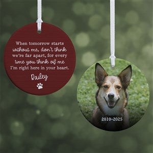 Pet Memorial Personalized Ornament- 2.85 Glossy - 2 Sided - 43045-2S