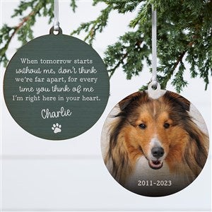 Pet Memorial Personalized Ornament- 3.75quot; Wood - 2 Sided - 43045-2W