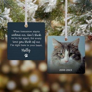 Pet Memorial Personalized Ornament- 2.75quot; Metal - 2 Sided - 43045-2M