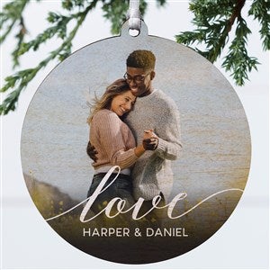 Love Photo Personalized Ornament-3.75" Wood - 1 Sided - 43132-1W