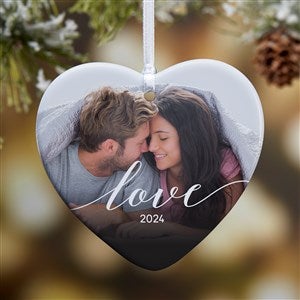 Love Photo Personalized Heart Ornament- 3.25quot; Glossy - 1 Sided - 43133-1