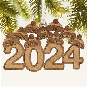 2024 Personalized Wood Christmas Ornament - Natural - 43147-N