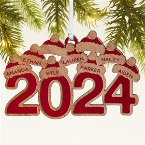 2024 Personalized Wood Christmas Ornament - Red - 43147-R