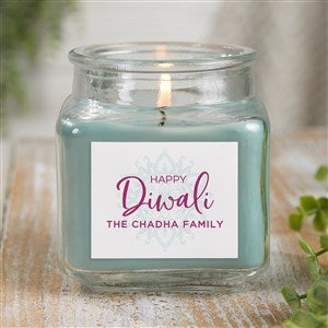 Diwali Personalized 10 oz. Eucalyptus Mint Candle Jar - 43169-10ES